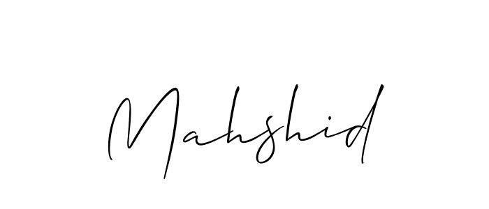 The best way (Allison_Script) to make a short signature is to pick only two or three words in your name. The name Mahshid include a total of six letters. For converting this name. Mahshid signature style 2 images and pictures png