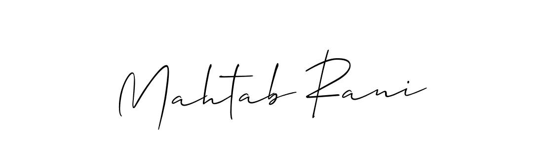 Make a beautiful signature design for name Mahtab Rani. Use this online signature maker to create a handwritten signature for free. Mahtab Rani signature style 2 images and pictures png