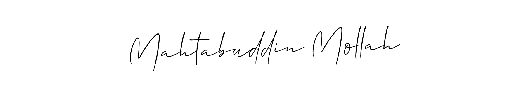 Design your own signature with our free online signature maker. With this signature software, you can create a handwritten (Allison_Script) signature for name Mahtabuddin Mollah. Mahtabuddin Mollah signature style 2 images and pictures png