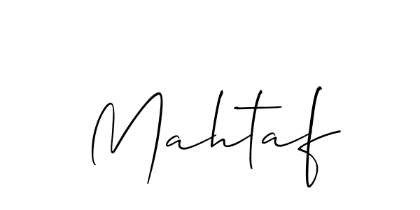 The best way (Allison_Script) to make a short signature is to pick only two or three words in your name. The name Mahtaf include a total of six letters. For converting this name. Mahtaf signature style 2 images and pictures png