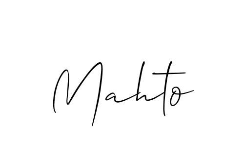 Design your own signature with our free online signature maker. With this signature software, you can create a handwritten (Allison_Script) signature for name Mahto. Mahto signature style 2 images and pictures png