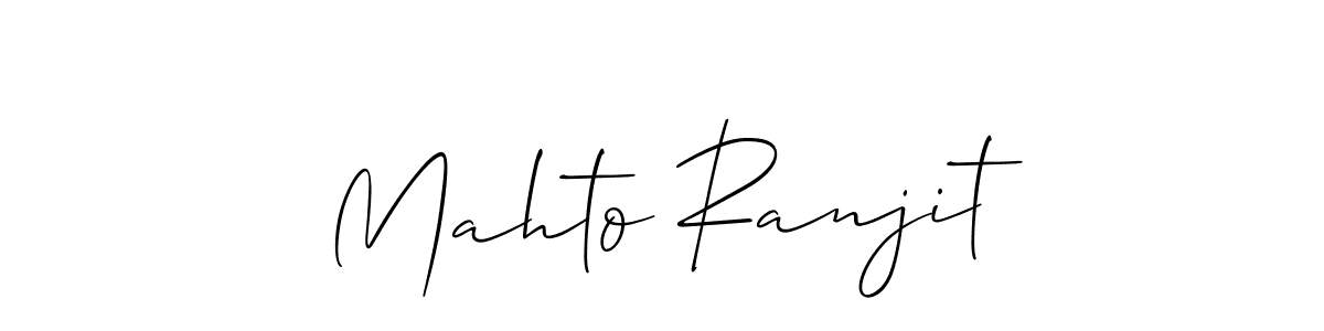 Also You can easily find your signature by using the search form. We will create Mahto Ranjit name handwritten signature images for you free of cost using Allison_Script sign style. Mahto Ranjit signature style 2 images and pictures png