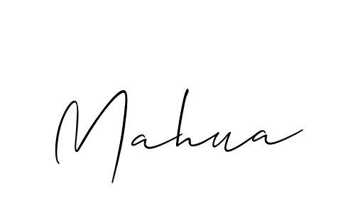 if you are searching for the best signature style for your name Mahua. so please give up your signature search. here we have designed multiple signature styles  using Allison_Script. Mahua signature style 2 images and pictures png