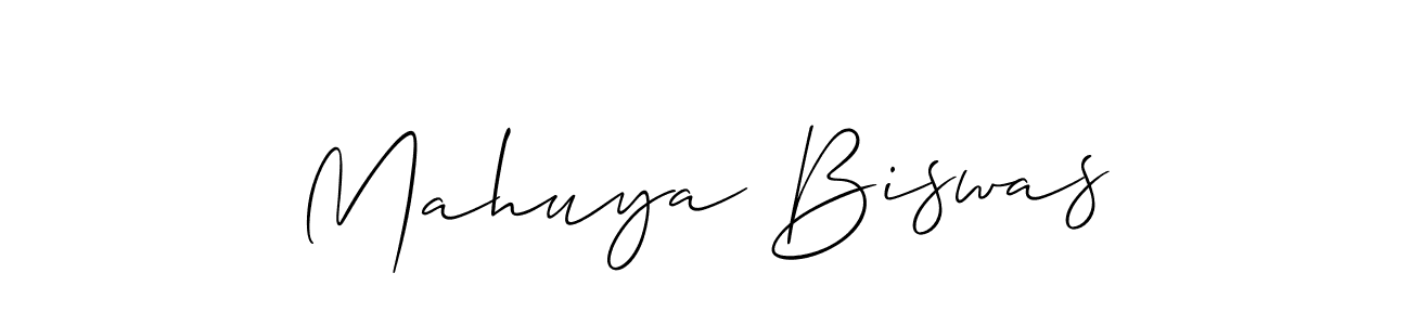 Also we have Mahuya Biswas name is the best signature style. Create professional handwritten signature collection using Allison_Script autograph style. Mahuya Biswas signature style 2 images and pictures png