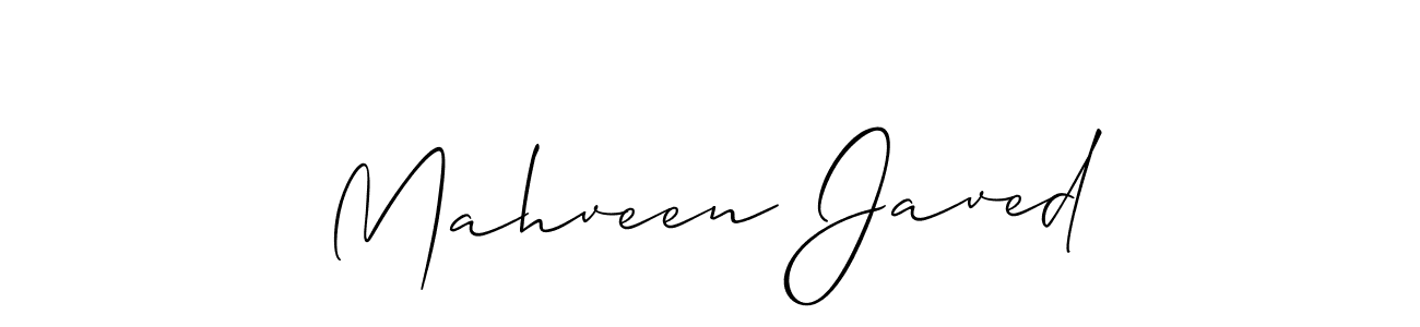Also we have Mahveen Javed name is the best signature style. Create professional handwritten signature collection using Allison_Script autograph style. Mahveen Javed signature style 2 images and pictures png