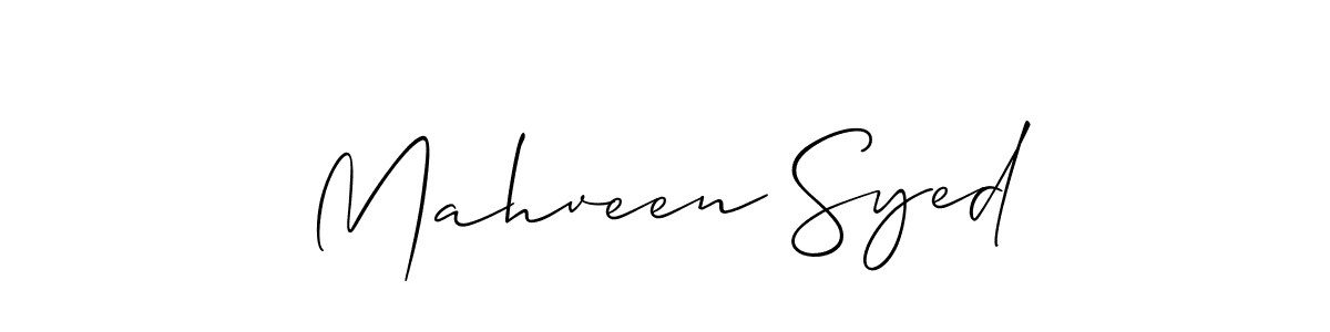 The best way (Allison_Script) to make a short signature is to pick only two or three words in your name. The name Mahveen Syed include a total of six letters. For converting this name. Mahveen Syed signature style 2 images and pictures png