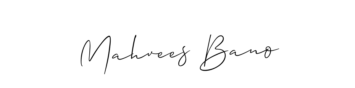 Use a signature maker to create a handwritten signature online. With this signature software, you can design (Allison_Script) your own signature for name Mahvees Bano. Mahvees Bano signature style 2 images and pictures png