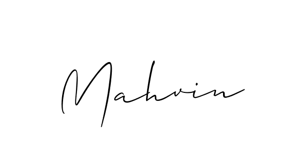 The best way (Allison_Script) to make a short signature is to pick only two or three words in your name. The name Mahvin include a total of six letters. For converting this name. Mahvin signature style 2 images and pictures png