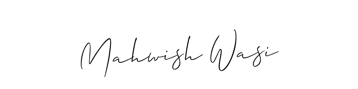 You can use this online signature creator to create a handwritten signature for the name Mahwish Wasi. This is the best online autograph maker. Mahwish Wasi signature style 2 images and pictures png