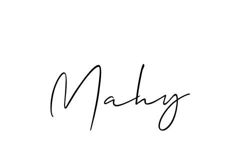 The best way (Allison_Script) to make a short signature is to pick only two or three words in your name. The name Mahy  include a total of six letters. For converting this name. Mahy  signature style 2 images and pictures png
