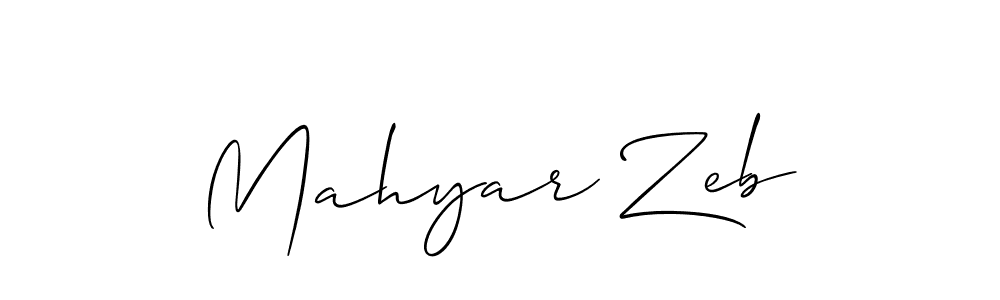 How to make Mahyar Zeb signature? Allison_Script is a professional autograph style. Create handwritten signature for Mahyar Zeb name. Mahyar Zeb signature style 2 images and pictures png