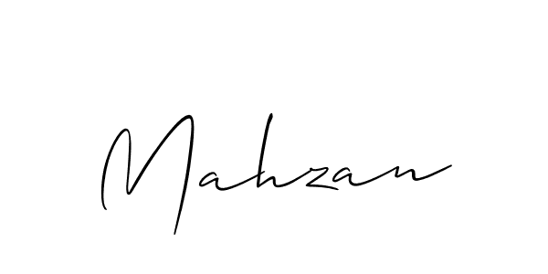 The best way (Allison_Script) to make a short signature is to pick only two or three words in your name. The name Mahzan include a total of six letters. For converting this name. Mahzan signature style 2 images and pictures png