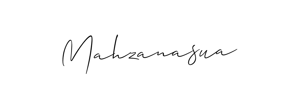 Create a beautiful signature design for name Mahzanasua. With this signature (Allison_Script) fonts, you can make a handwritten signature for free. Mahzanasua signature style 2 images and pictures png