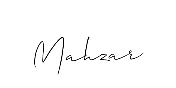 Mahzar stylish signature style. Best Handwritten Sign (Allison_Script) for my name. Handwritten Signature Collection Ideas for my name Mahzar. Mahzar signature style 2 images and pictures png