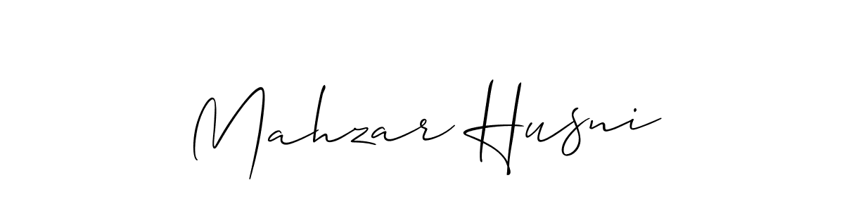 Create a beautiful signature design for name Mahzar Husni. With this signature (Allison_Script) fonts, you can make a handwritten signature for free. Mahzar Husni signature style 2 images and pictures png