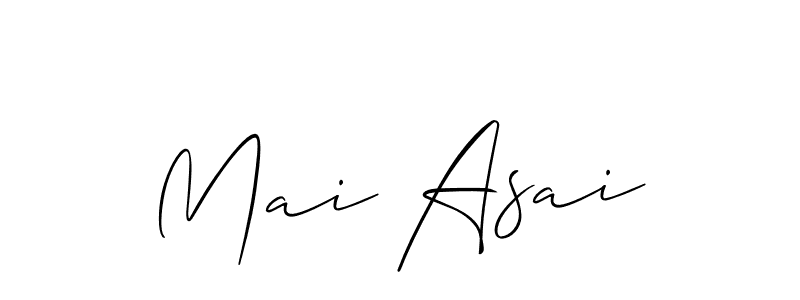 Allison_Script is a professional signature style that is perfect for those who want to add a touch of class to their signature. It is also a great choice for those who want to make their signature more unique. Get Mai Asai name to fancy signature for free. Mai Asai signature style 2 images and pictures png