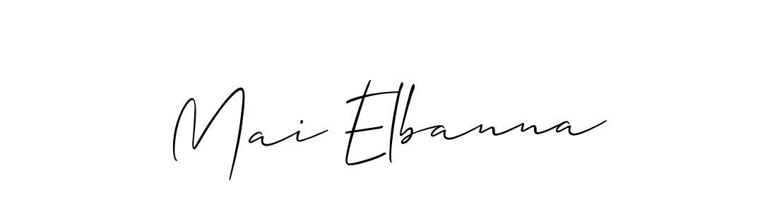 Also You can easily find your signature by using the search form. We will create Mai Elbanna name handwritten signature images for you free of cost using Allison_Script sign style. Mai Elbanna signature style 2 images and pictures png