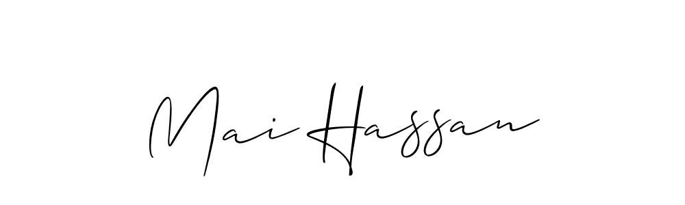 How to Draw Mai Hassan signature style? Allison_Script is a latest design signature styles for name Mai Hassan. Mai Hassan signature style 2 images and pictures png