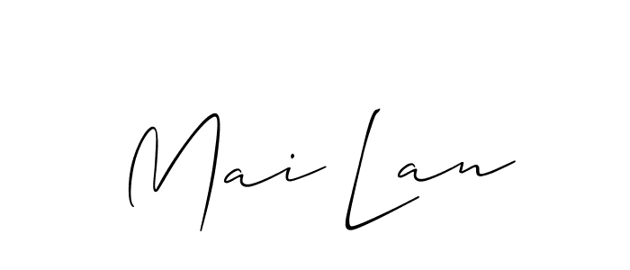 You should practise on your own different ways (Allison_Script) to write your name (Mai Lan) in signature. don't let someone else do it for you. Mai Lan signature style 2 images and pictures png