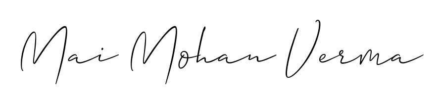 The best way (Allison_Script) to make a short signature is to pick only two or three words in your name. For converting this name Mai Mohan Verma. Mai Mohan Verma signature style 2 images and pictures png
