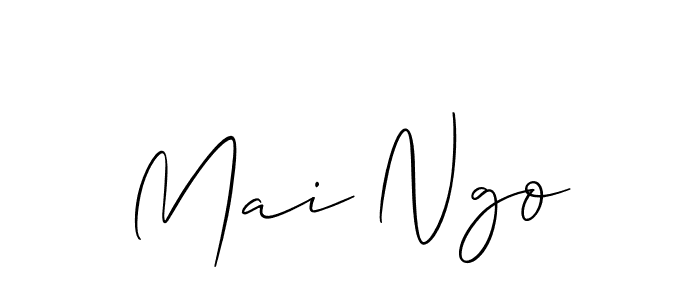 Design your own signature with our free online signature maker. With this signature software, you can create a handwritten (Allison_Script) signature for name Mai Ngo. Mai Ngo signature style 2 images and pictures png
