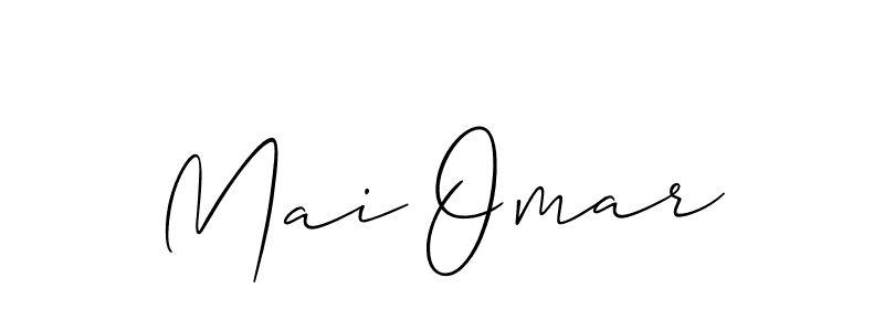 The best way (Allison_Script) to make a short signature is to pick only two or three words in your name. The name Mai Omar include a total of six letters. For converting this name. Mai Omar signature style 2 images and pictures png