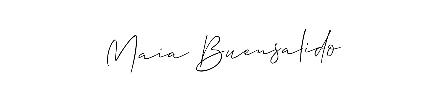 Maia Buensalido stylish signature style. Best Handwritten Sign (Allison_Script) for my name. Handwritten Signature Collection Ideas for my name Maia Buensalido. Maia Buensalido signature style 2 images and pictures png