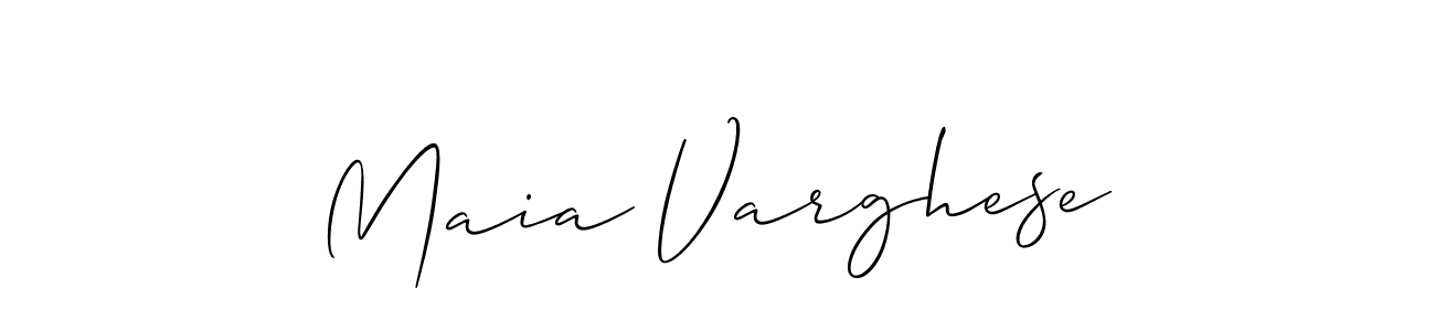 Similarly Allison_Script is the best handwritten signature design. Signature creator online .You can use it as an online autograph creator for name Maia Varghese. Maia Varghese signature style 2 images and pictures png