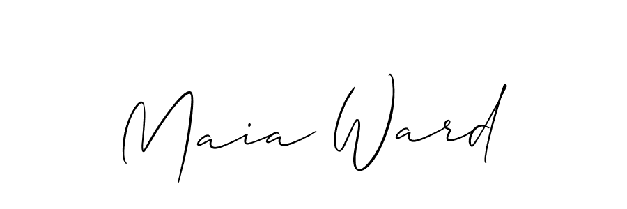 Make a short Maia Ward signature style. Manage your documents anywhere anytime using Allison_Script. Create and add eSignatures, submit forms, share and send files easily. Maia Ward signature style 2 images and pictures png