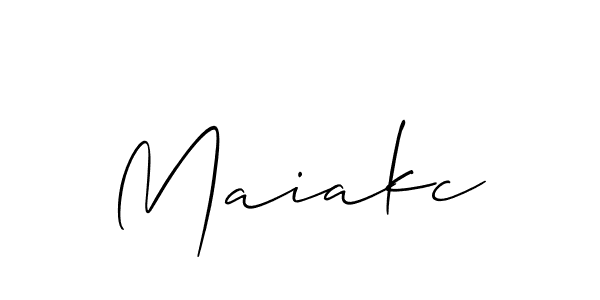 Make a beautiful signature design for name Maiakc. With this signature (Allison_Script) style, you can create a handwritten signature for free. Maiakc signature style 2 images and pictures png