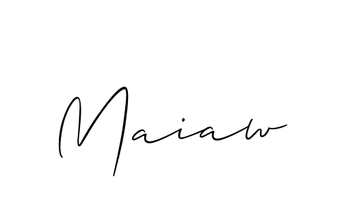 The best way (Allison_Script) to make a short signature is to pick only two or three words in your name. The name Maiaw include a total of six letters. For converting this name. Maiaw signature style 2 images and pictures png