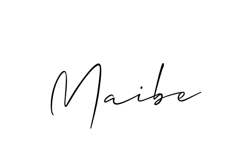 Create a beautiful signature design for name Maibe. With this signature (Allison_Script) fonts, you can make a handwritten signature for free. Maibe signature style 2 images and pictures png