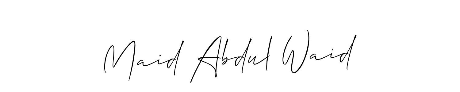 It looks lik you need a new signature style for name Maid Abdul Waid. Design unique handwritten (Allison_Script) signature with our free signature maker in just a few clicks. Maid Abdul Waid signature style 2 images and pictures png