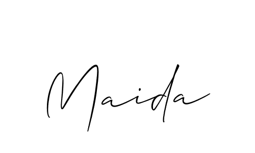 It looks lik you need a new signature style for name Maida. Design unique handwritten (Allison_Script) signature with our free signature maker in just a few clicks. Maida signature style 2 images and pictures png