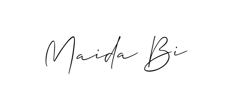 Make a beautiful signature design for name Maida Bi. With this signature (Allison_Script) style, you can create a handwritten signature for free. Maida Bi signature style 2 images and pictures png