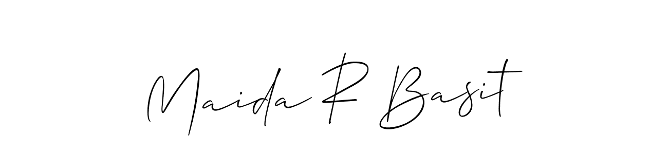 Allison_Script is a professional signature style that is perfect for those who want to add a touch of class to their signature. It is also a great choice for those who want to make their signature more unique. Get Maida R Basit name to fancy signature for free. Maida R Basit signature style 2 images and pictures png