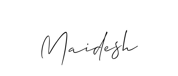 How to make Maidesh name signature. Use Allison_Script style for creating short signs online. This is the latest handwritten sign. Maidesh signature style 2 images and pictures png