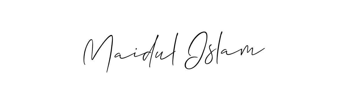 How to make Maidul Islam name signature. Use Allison_Script style for creating short signs online. This is the latest handwritten sign. Maidul Islam signature style 2 images and pictures png