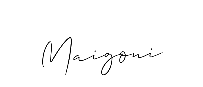 How to Draw Maigoni signature style? Allison_Script is a latest design signature styles for name Maigoni. Maigoni signature style 2 images and pictures png