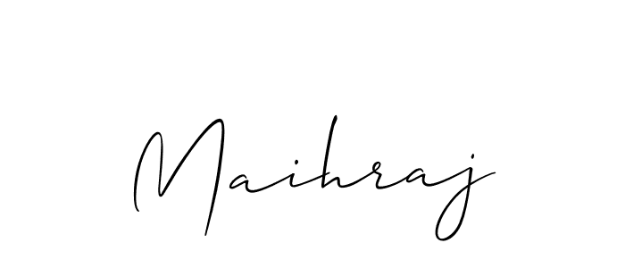 How to make Maihraj signature? Allison_Script is a professional autograph style. Create handwritten signature for Maihraj name. Maihraj signature style 2 images and pictures png