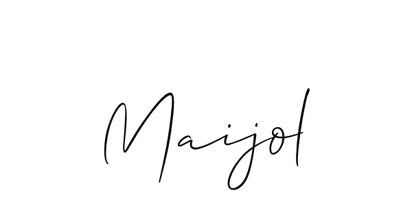 How to make Maijol name signature. Use Allison_Script style for creating short signs online. This is the latest handwritten sign. Maijol signature style 2 images and pictures png