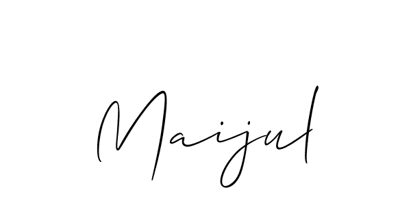 Also You can easily find your signature by using the search form. We will create Maijul name handwritten signature images for you free of cost using Allison_Script sign style. Maijul signature style 2 images and pictures png