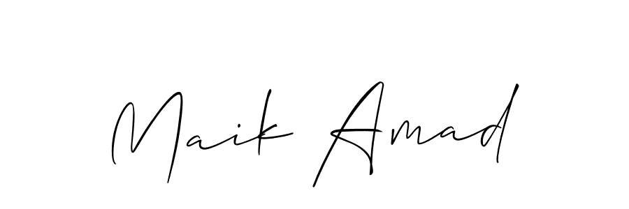 Also You can easily find your signature by using the search form. We will create Maik Amad name handwritten signature images for you free of cost using Allison_Script sign style. Maik Amad signature style 2 images and pictures png