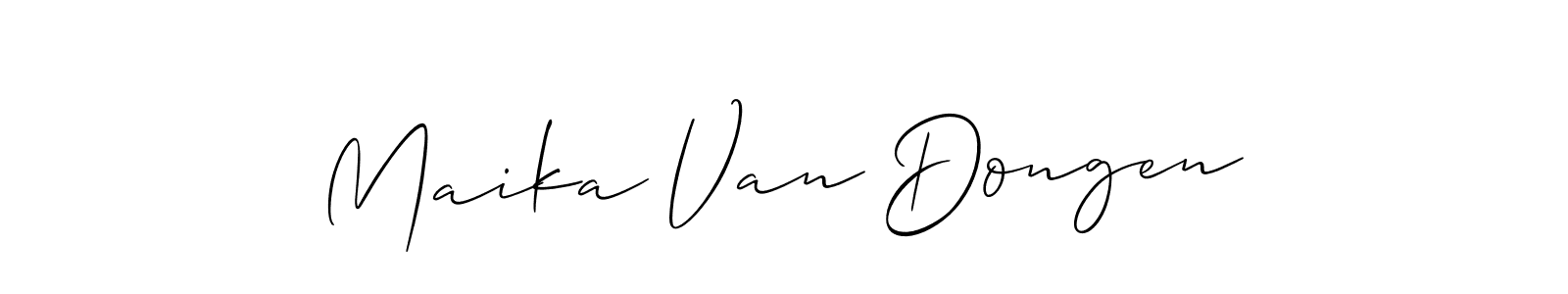 Use a signature maker to create a handwritten signature online. With this signature software, you can design (Allison_Script) your own signature for name Maika Van Dongen. Maika Van Dongen signature style 2 images and pictures png