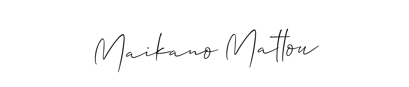 How to Draw Maikano Matlou signature style? Allison_Script is a latest design signature styles for name Maikano Matlou. Maikano Matlou signature style 2 images and pictures png