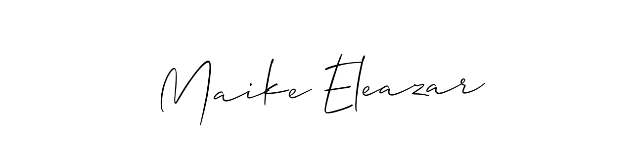 if you are searching for the best signature style for your name Maike Eleazar. so please give up your signature search. here we have designed multiple signature styles  using Allison_Script. Maike Eleazar signature style 2 images and pictures png