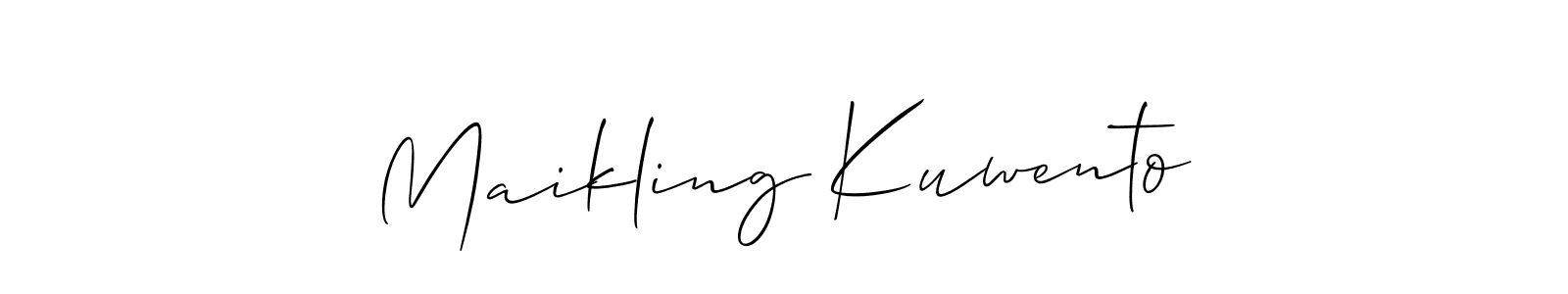 How to make Maikling Kuwento name signature. Use Allison_Script style for creating short signs online. This is the latest handwritten sign. Maikling Kuwento signature style 2 images and pictures png