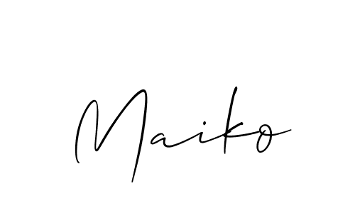 How to make Maiko name signature. Use Allison_Script style for creating short signs online. This is the latest handwritten sign. Maiko signature style 2 images and pictures png