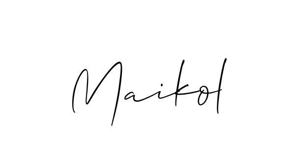 Make a short Maikol signature style. Manage your documents anywhere anytime using Allison_Script. Create and add eSignatures, submit forms, share and send files easily. Maikol signature style 2 images and pictures png