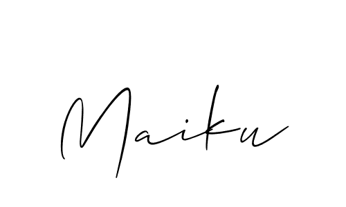 How to make Maiku signature? Allison_Script is a professional autograph style. Create handwritten signature for Maiku name. Maiku signature style 2 images and pictures png